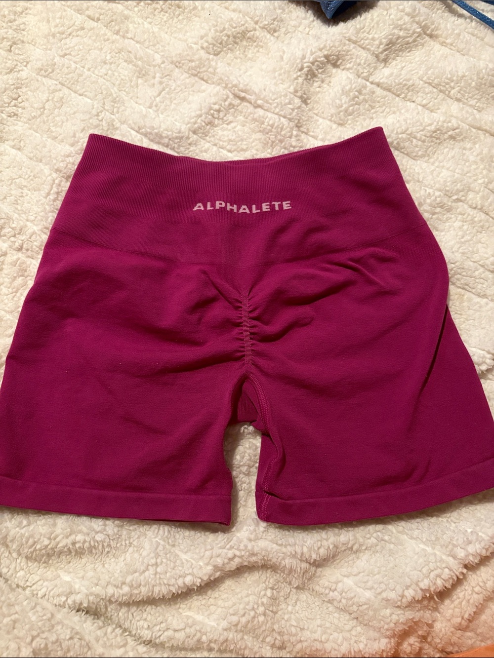 Alphalete Women's Magenta High-Rise Scrunch Bike Shorts